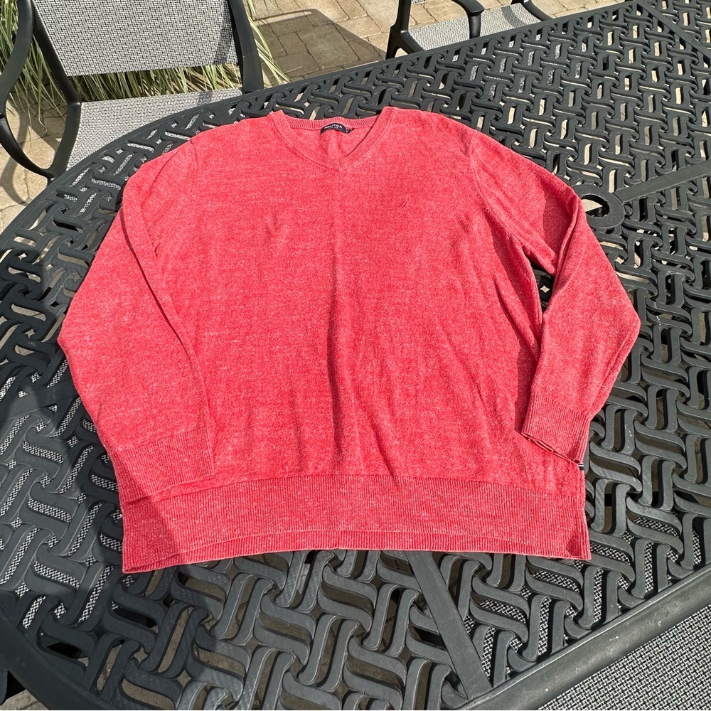 Náutica red cotton sweater size XL